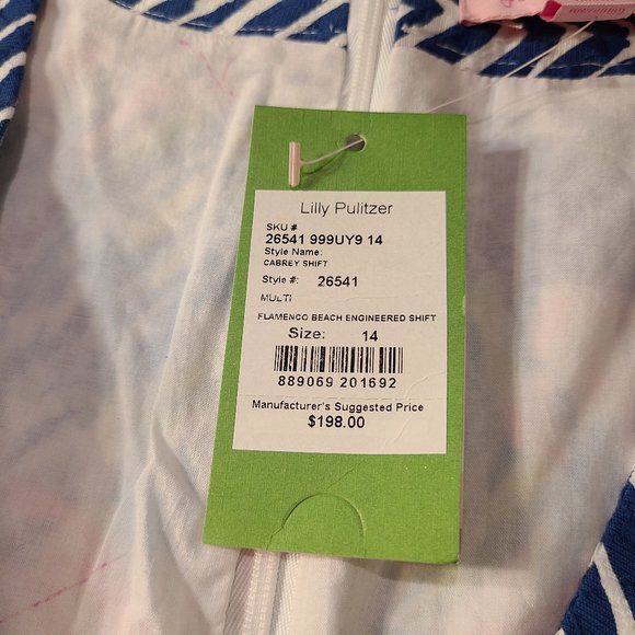 Lilly Pulitzer Cabrey Shift Dress, Size 14, NWT - Picture 12 of 12